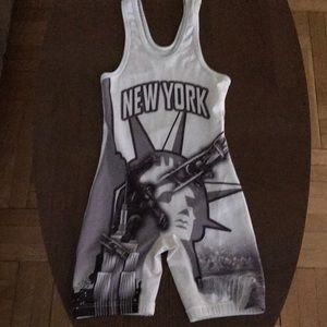 New York adidas wrestling singlet